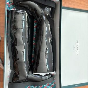 AEROSOLES Black Patent Boots